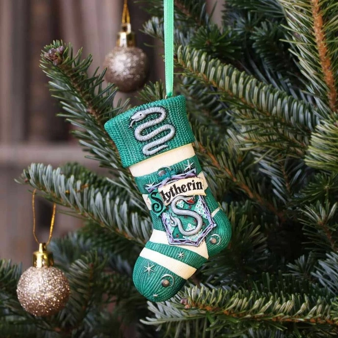 Christmas Decoration (ornament) Harry Potter - Slytherin Stocking 4 Christmas Decoration (ornament) Harry Potter - Slytherin Stocking - Image 2